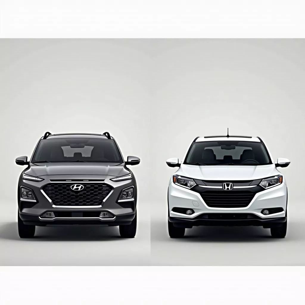 Thiết kế ngoại thất Hyundai Kona và Honda HR-V