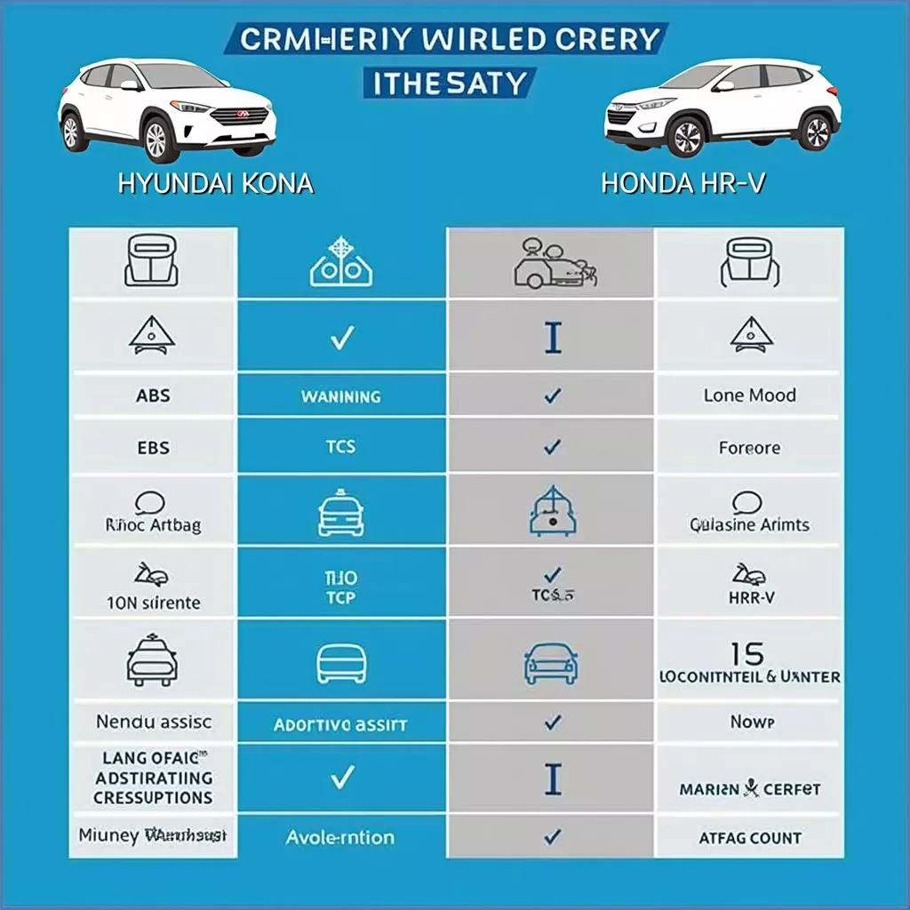 Tính năng an toàn Hyundai Kona và Honda HR-V